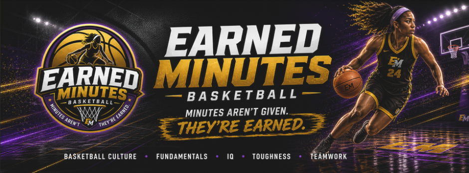 Earned Minutes Basketball brand banner